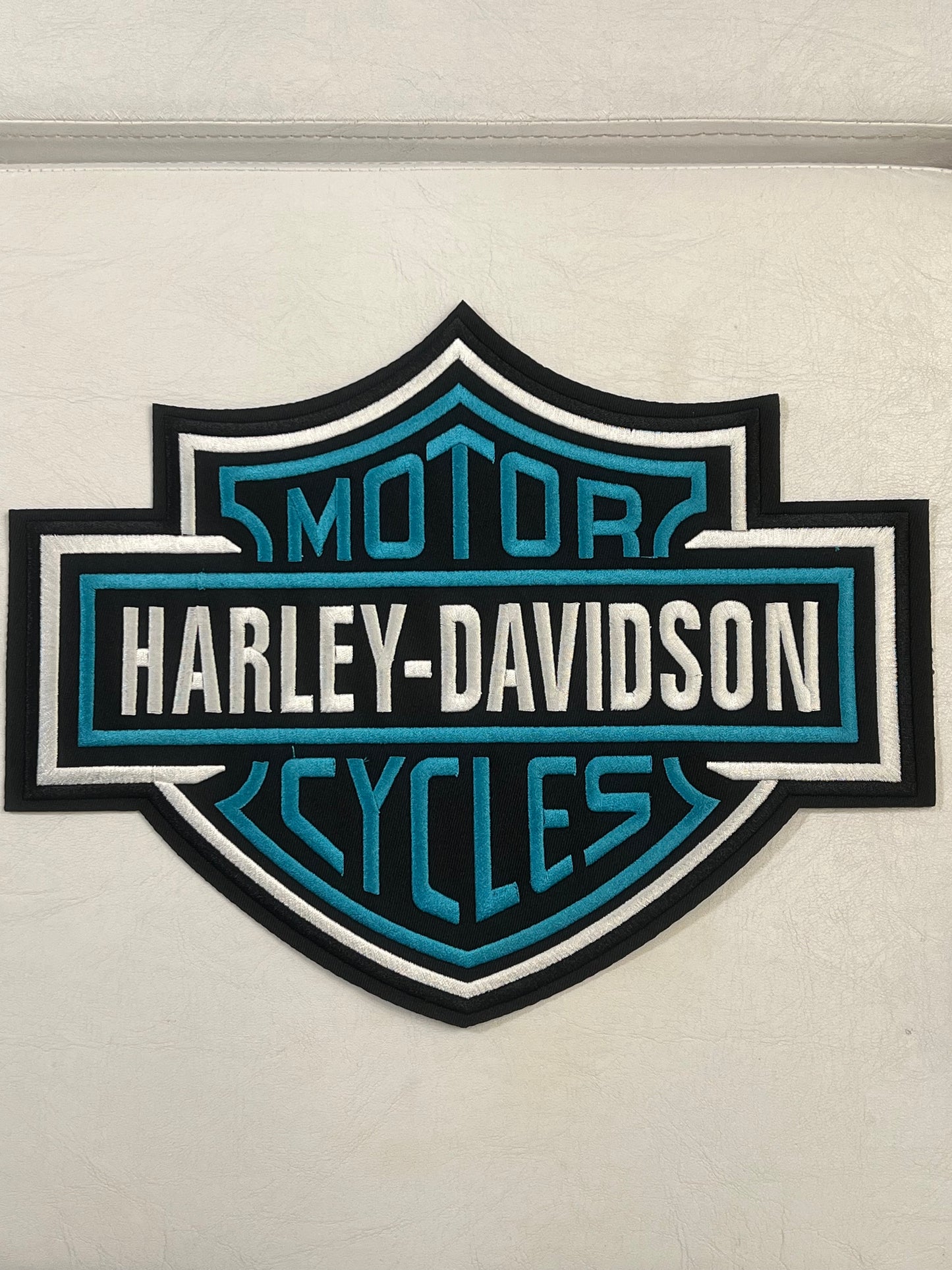 Harley Davidson Motorcycles Iron-On Patches - Turquoise