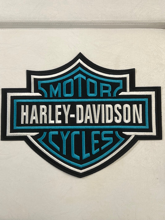 Harley Davidson Motorcycles Iron-On Patches - Turquoise