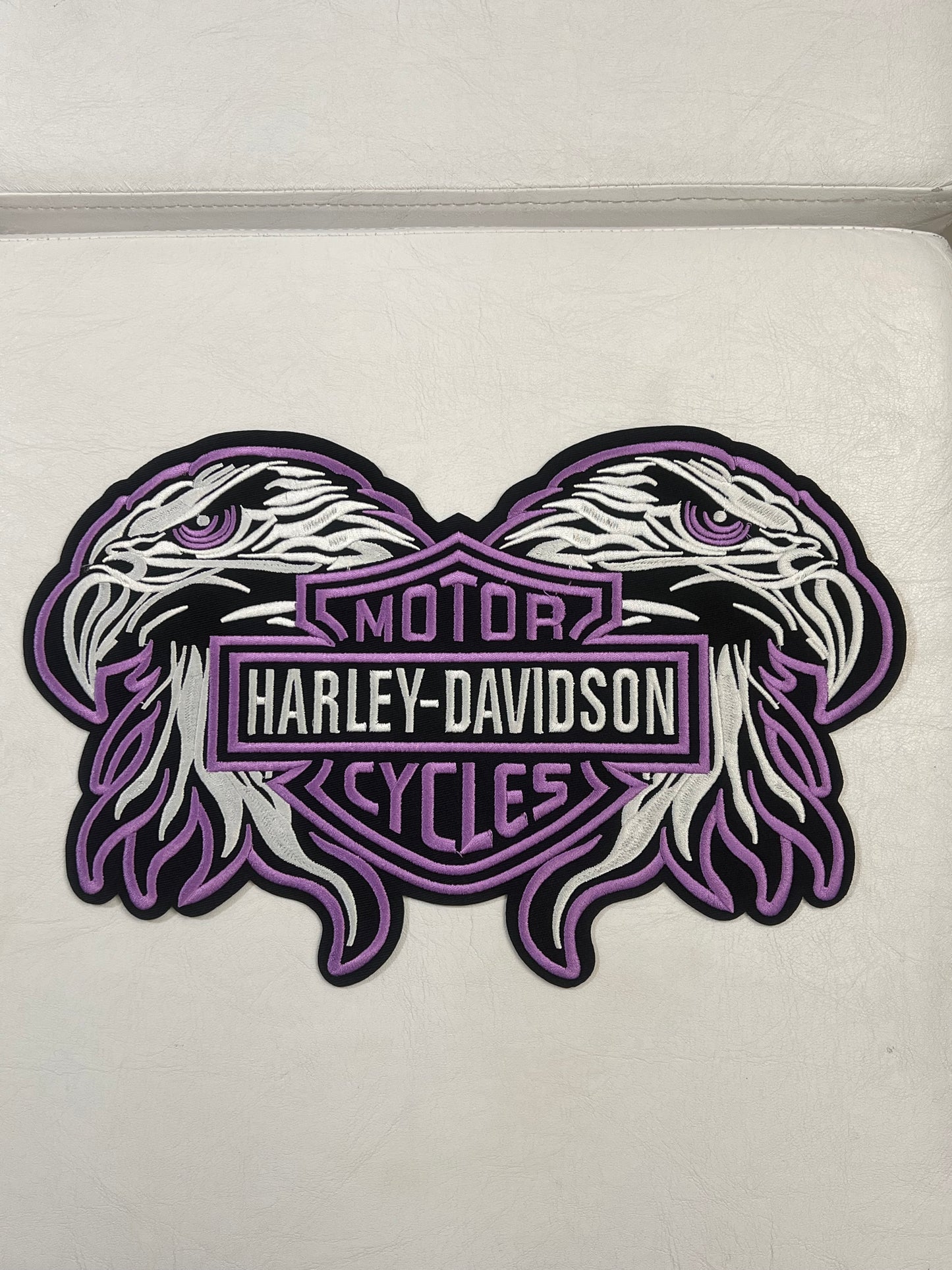 Harley Davidson Eagles Motorcycles Iron-On Patches - Purple