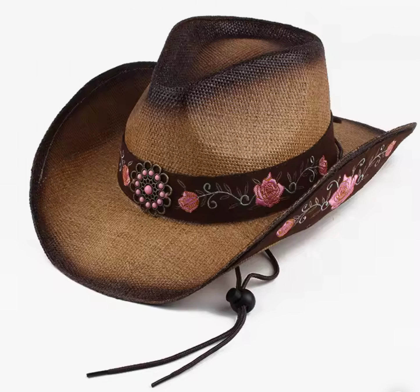 Tan with Pink Flowers