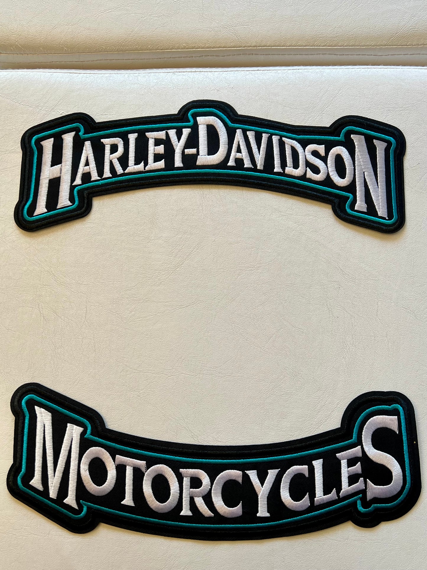 Harley-Davidson Motorcycles Iron-On Patch - Turquoise