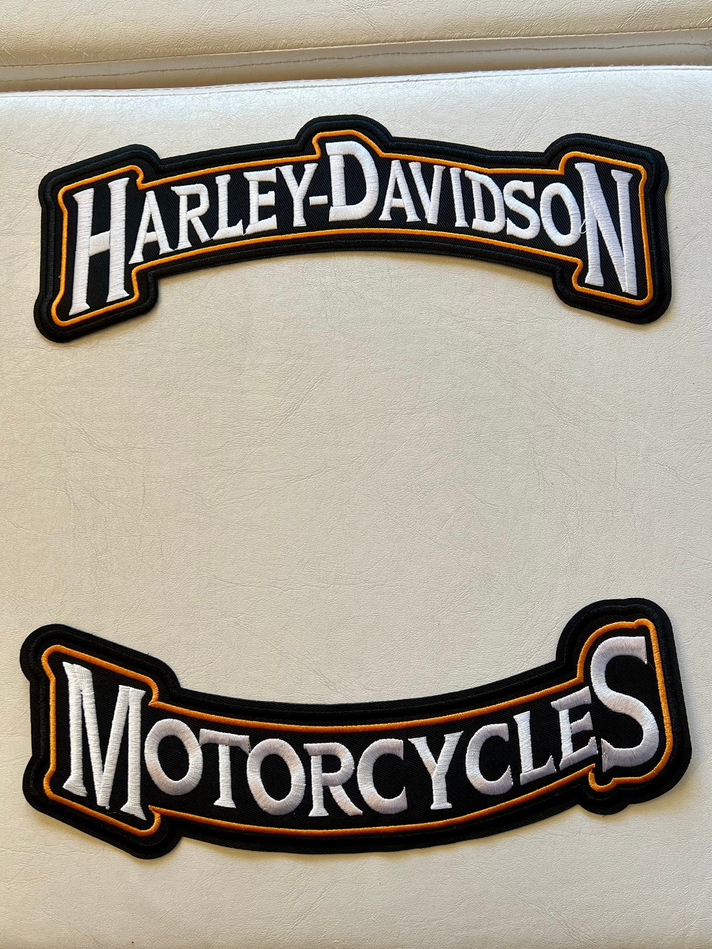 Harley-Davidson Motorcycles Iron-On Patch - Orange