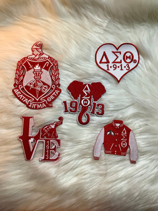 Delta patches / iron on patches / embroidered patches / heat seal / sew on patches