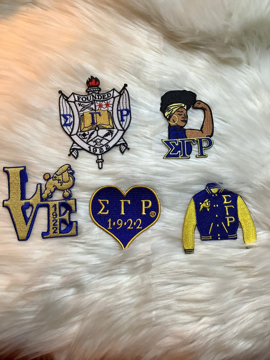 Sigma gamma Rho patches / iron patches / embroidered patches / heat seal/ sew on patches