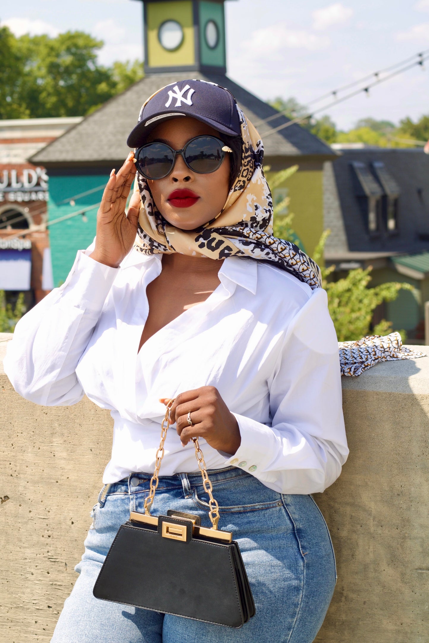 Large Silk Scarf  / Animal Tan