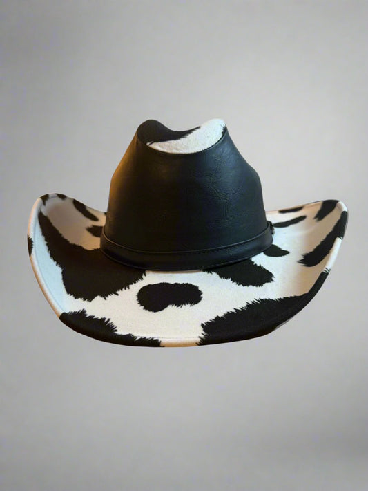 Cowboy hat / cow print hat / XL hat