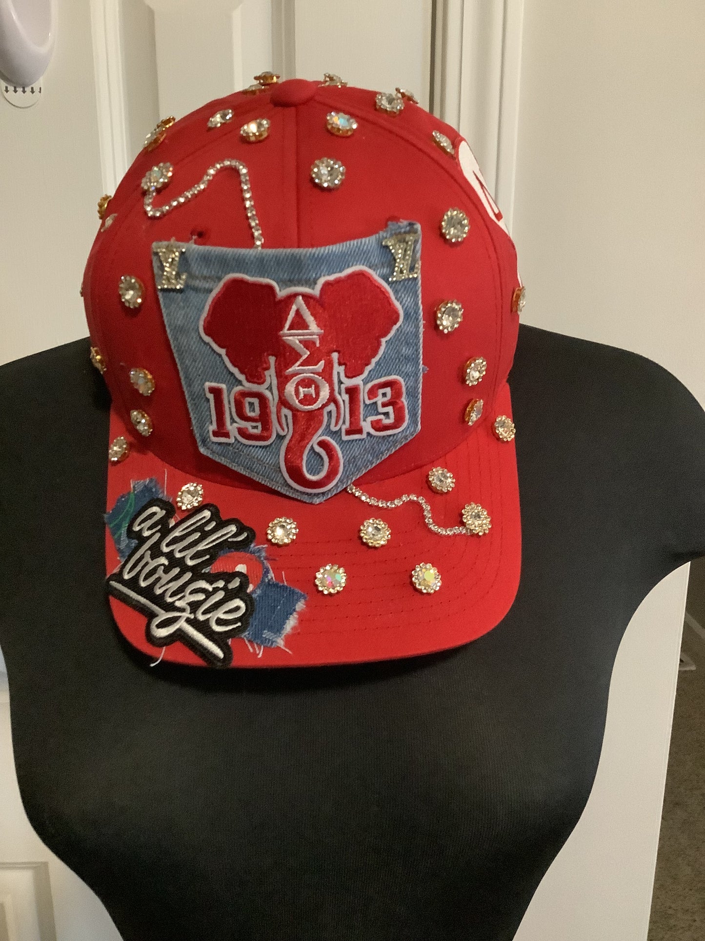 Custom red cap -