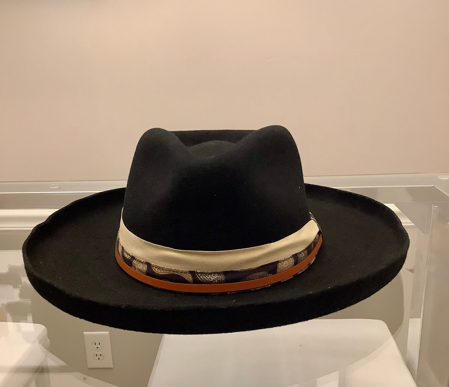 Wool Felt pencil brim hat / Black hat