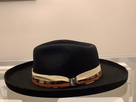 Wool Felt pencil brim hat / Black hat