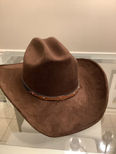 Load image into Gallery viewer, Brown Cowboy hat / Vegan Suede / Chocolate
