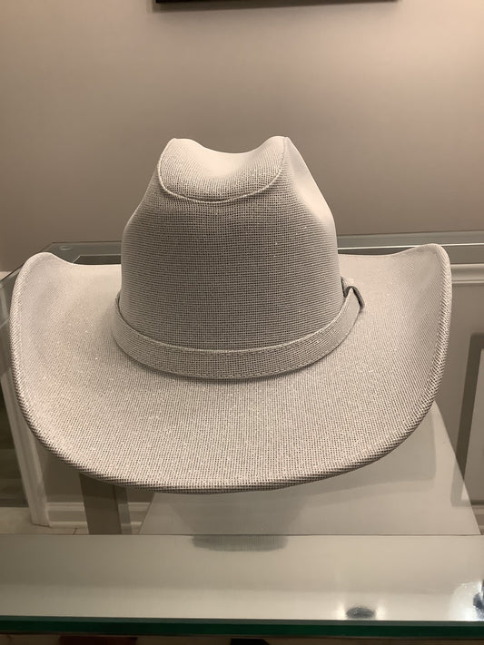 Cowboy Hat / Glitter and white