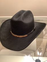 Load image into Gallery viewer, Cowboy hat / Black / Vegan Suede
