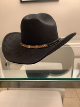 Load image into Gallery viewer, Cowboy hat / Black / Vegan Suede

