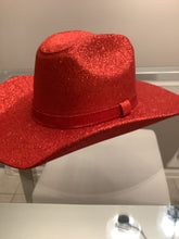 Load image into Gallery viewer, Cowboy hat / Red Glitter
