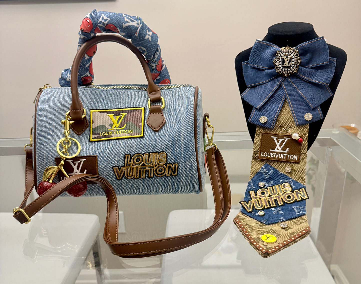 Custom Tie and purse