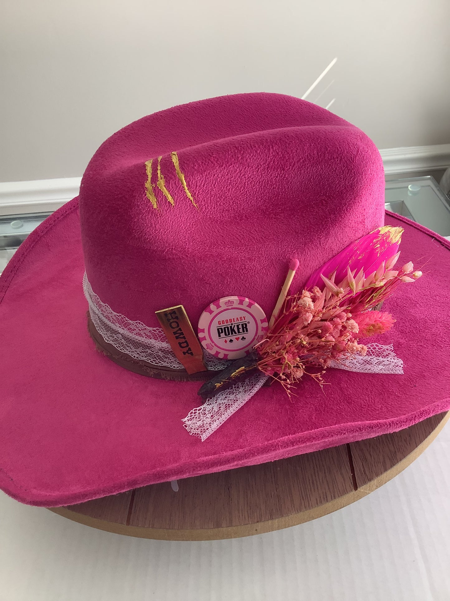 Cowboy hat / Pink custom hat /