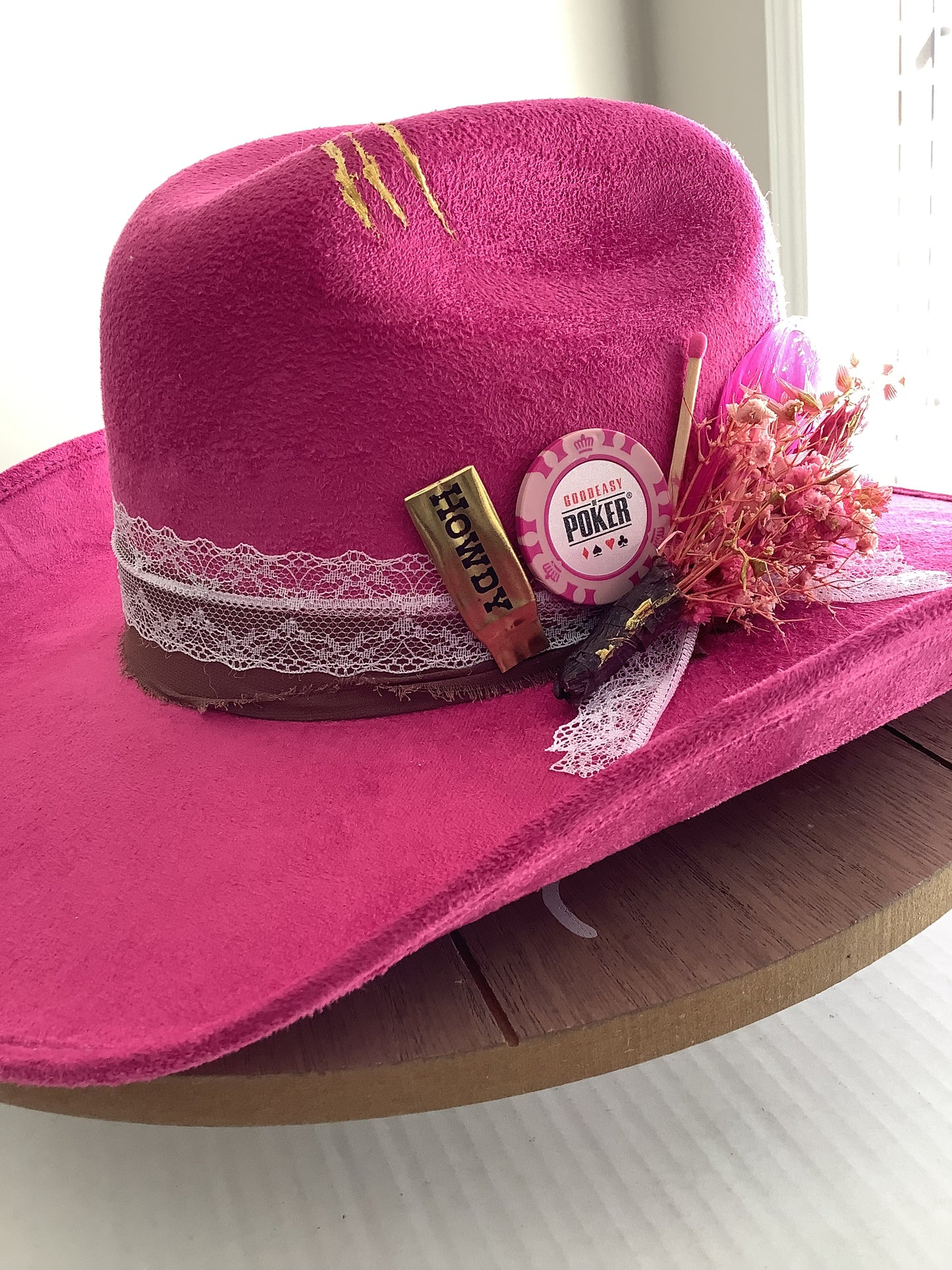 Cowboy hat / Pink custom hat /
