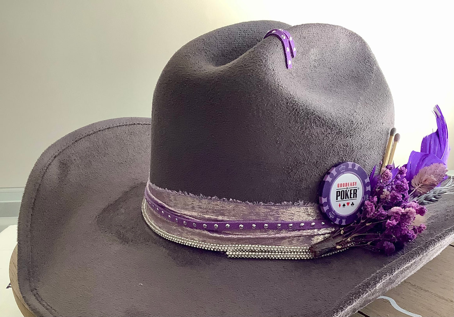 Cowboy hat / Cowgirl hat / Custom hat / Gray cowboy hat
