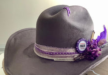 Load image into Gallery viewer, Cowboy hat / Cowgirl hat / Custom hat / Gray cowboy hat
