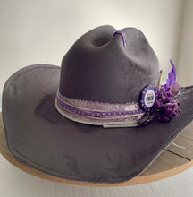 Load image into Gallery viewer, Cowboy hat / Cowgirl hat / Custom hat / Gray cowboy hat
