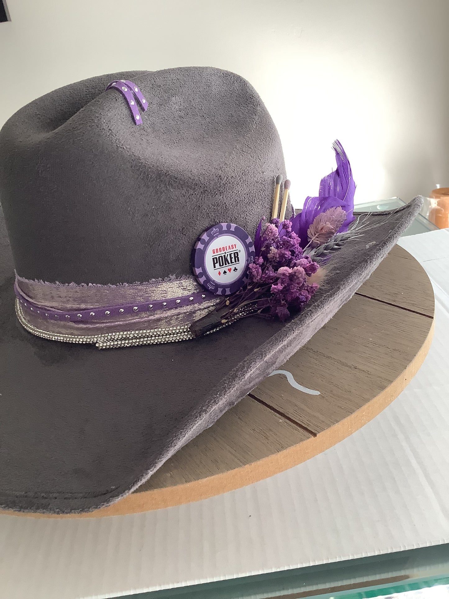Cowboy hat / Cowgirl hat / Custom hat / Gray cowboy hat