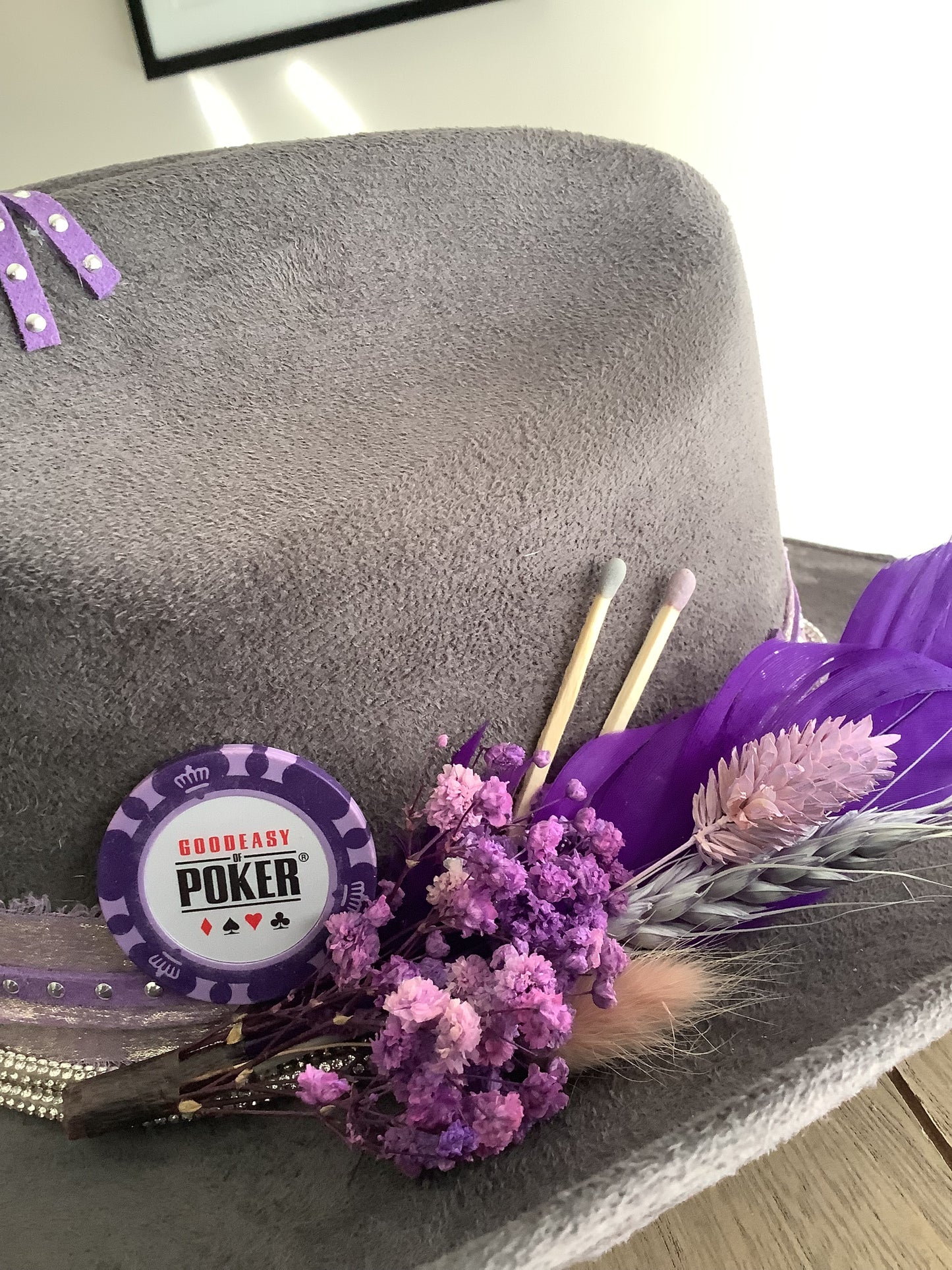 Cowboy hat / Cowgirl hat / Custom hat / Gray cowboy hat