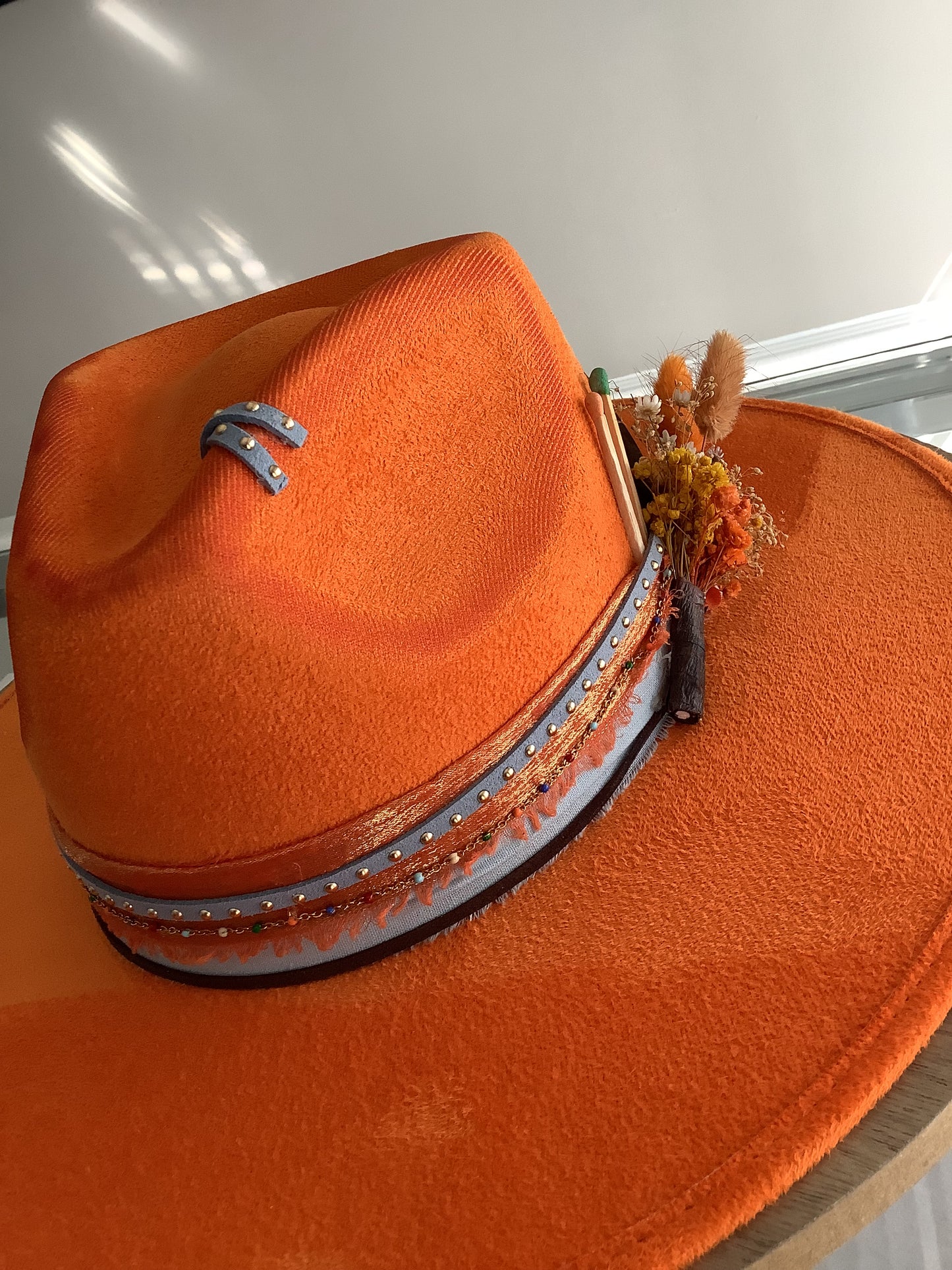 Fedora hat / Custom hat / orange fedora
