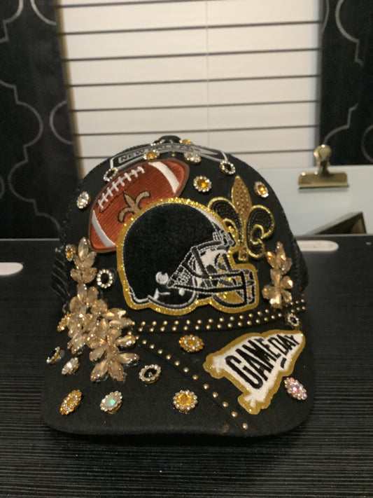 New Orleans Saints Custom Gameday Football Hat