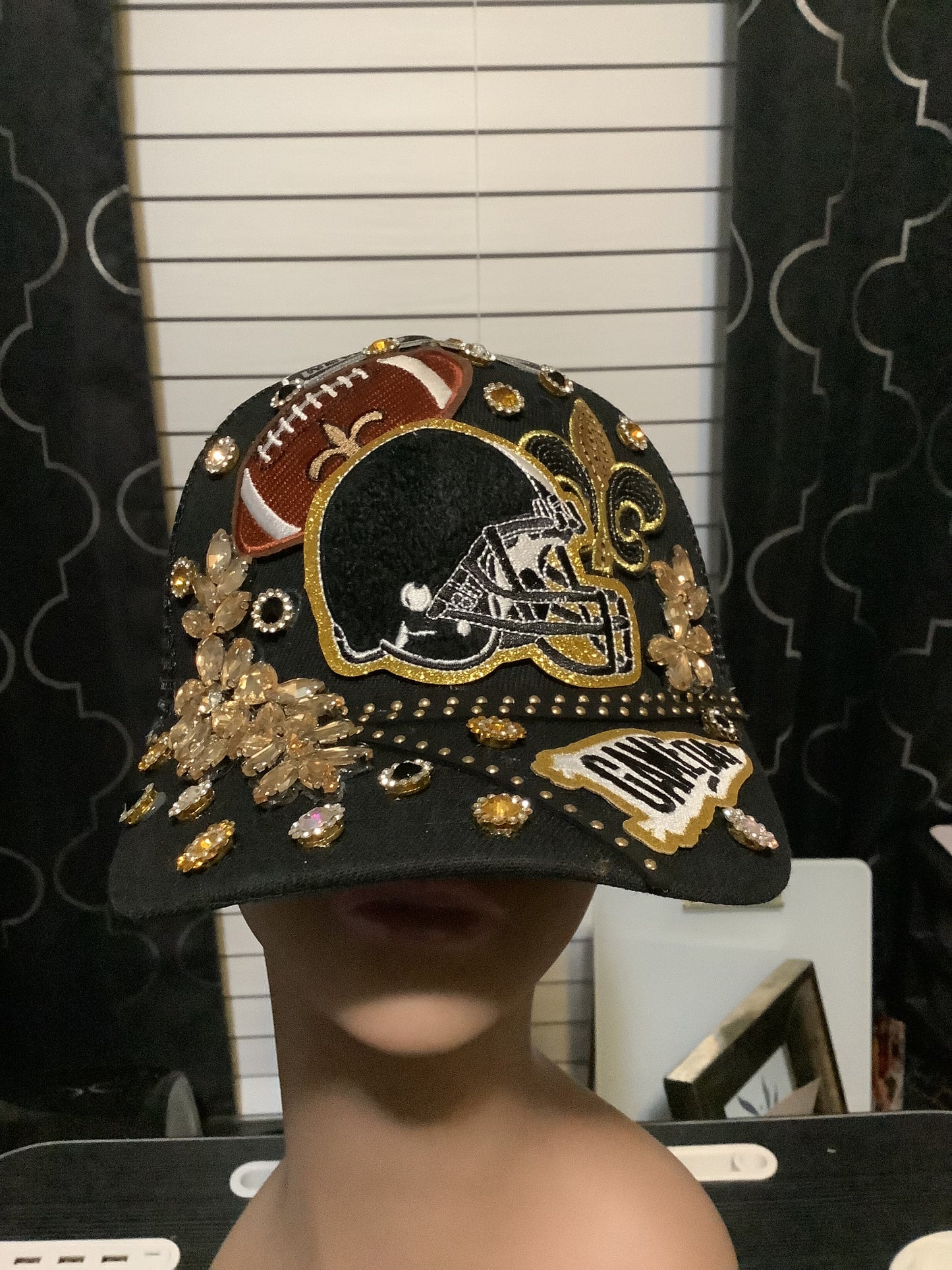 New Orleans Saints Custom Gameday Football Hat