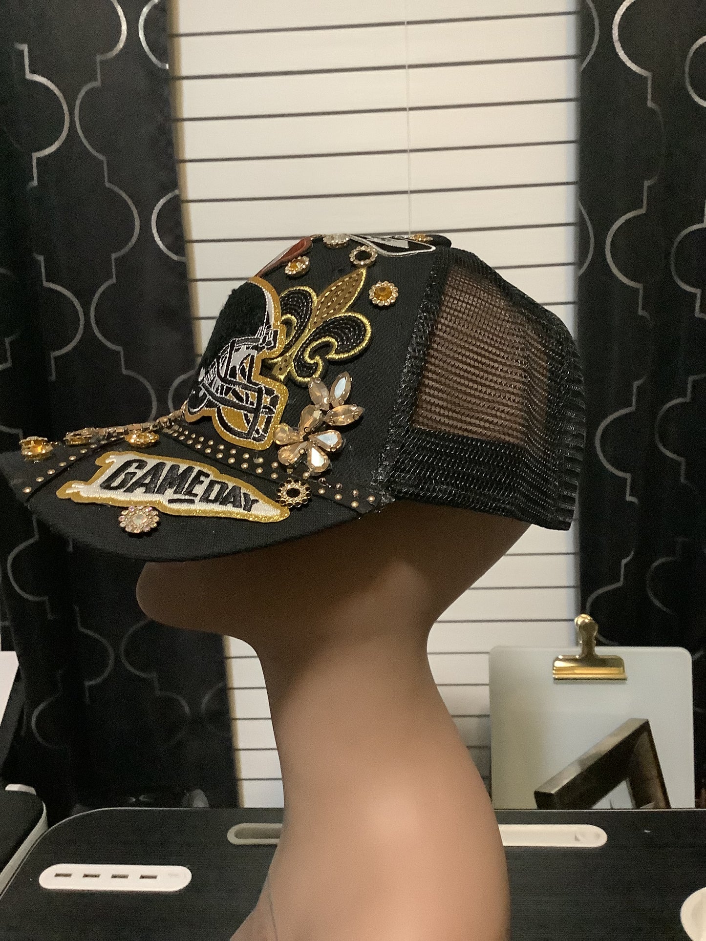 New Orleans Saints Custom Gameday Football Hat