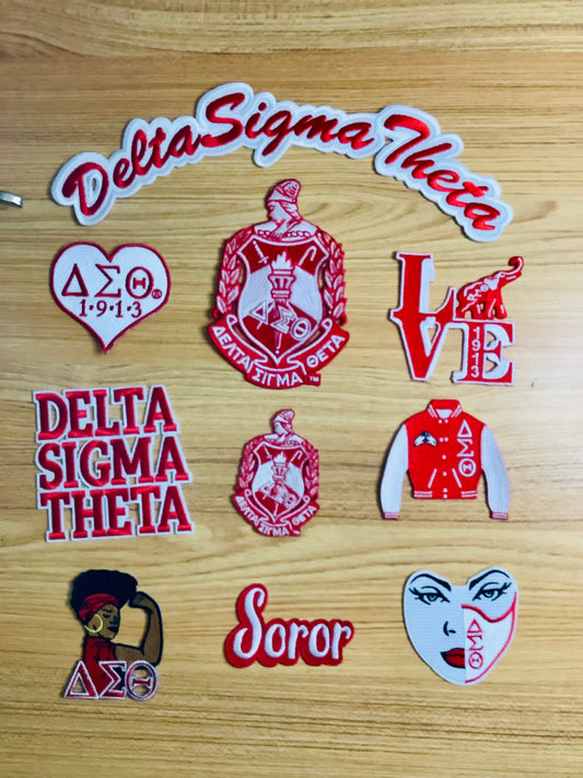 Delta patches / iron on patches / embroidered patches / heat seal / sew on patches