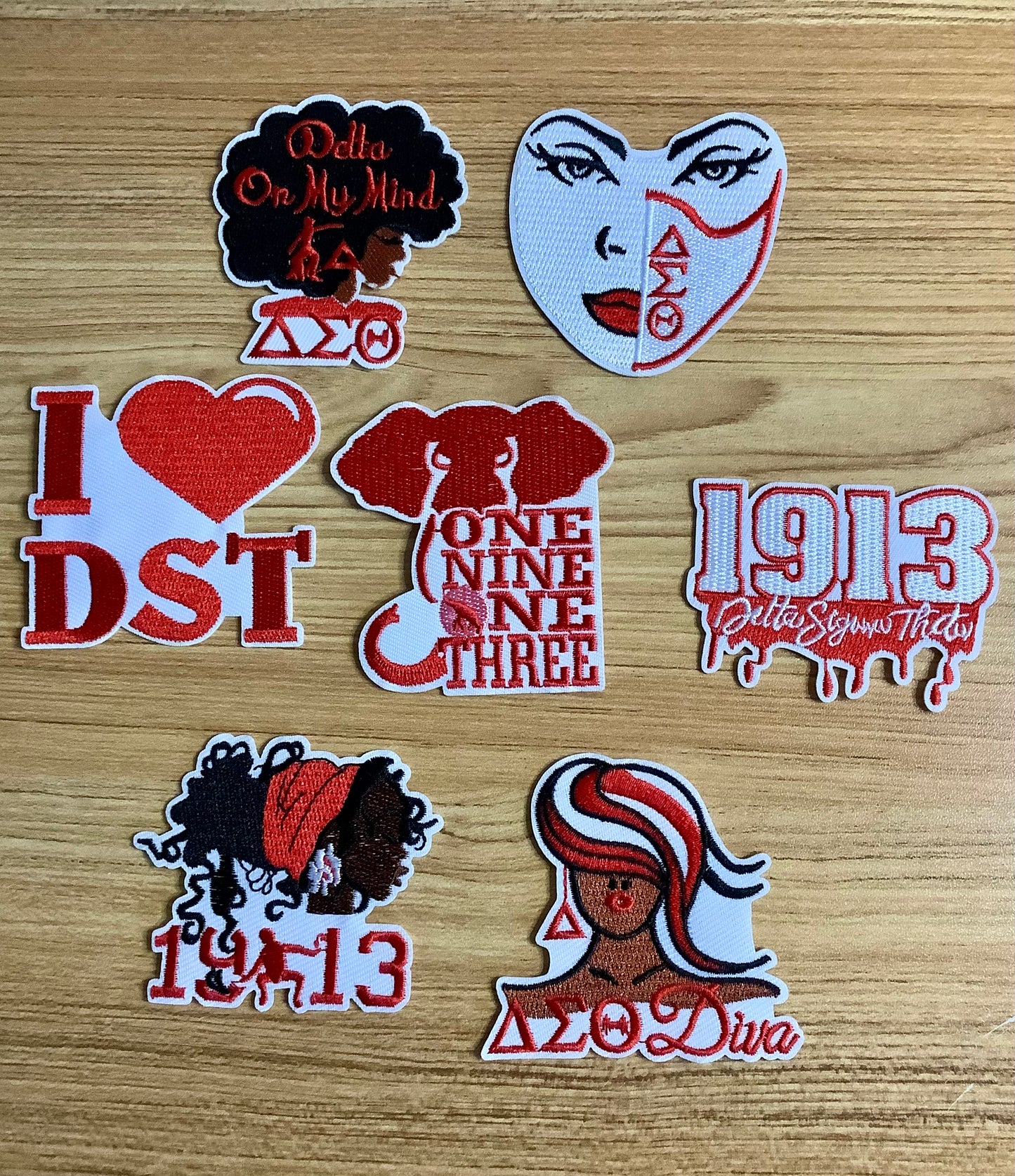 Delta Sigma Theta Iron-On Patch Set