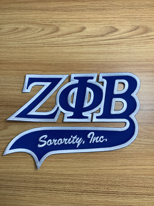 Zeta Phi Beta Sorority Iron-On Patch Logo