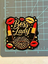 Load image into Gallery viewer, Boss Lady Iron-On Patch / Patches with lips
