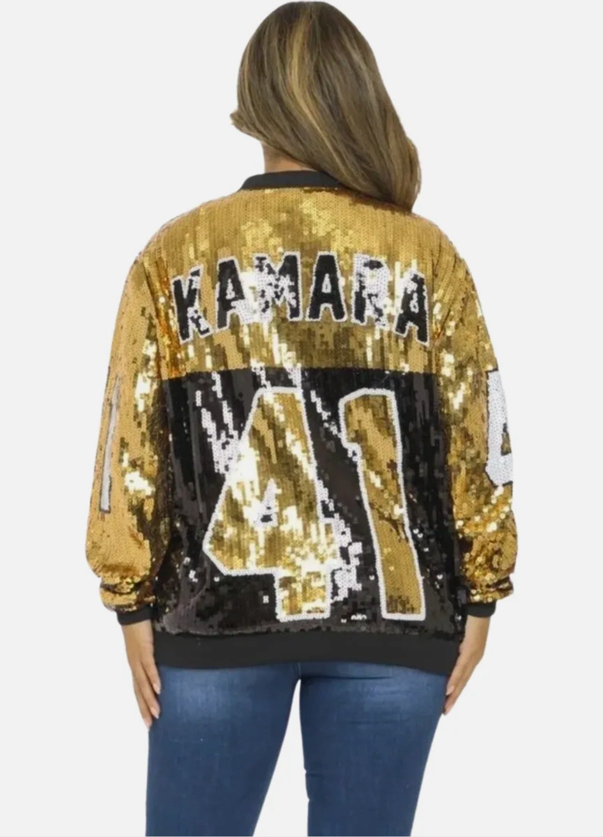 New Orleans black sequin jacket