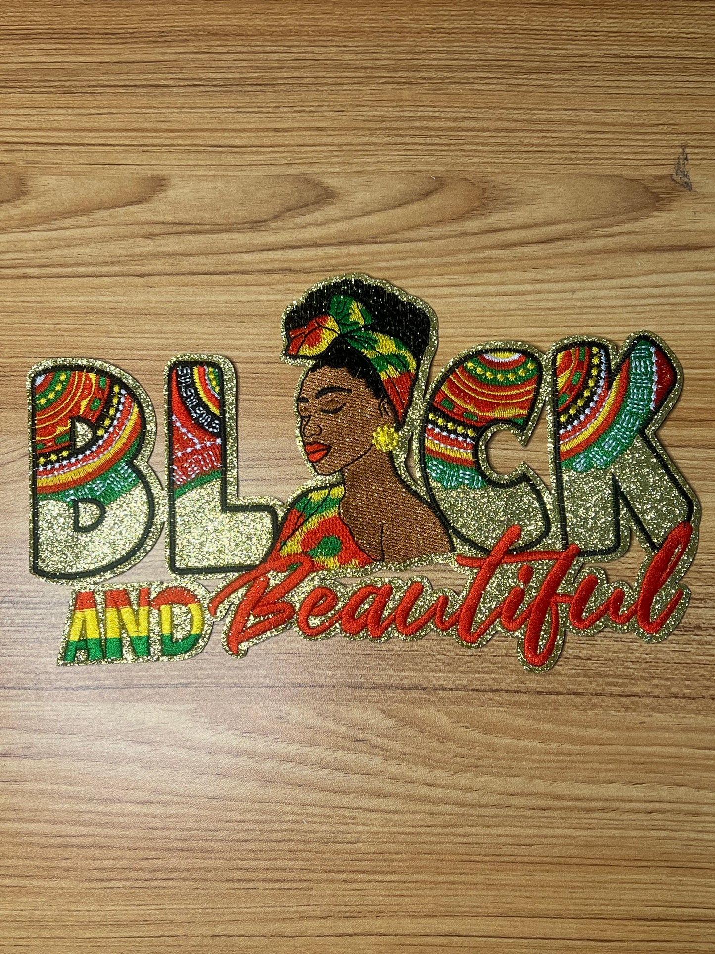 Black & Beautiful Patch / Gold Patch