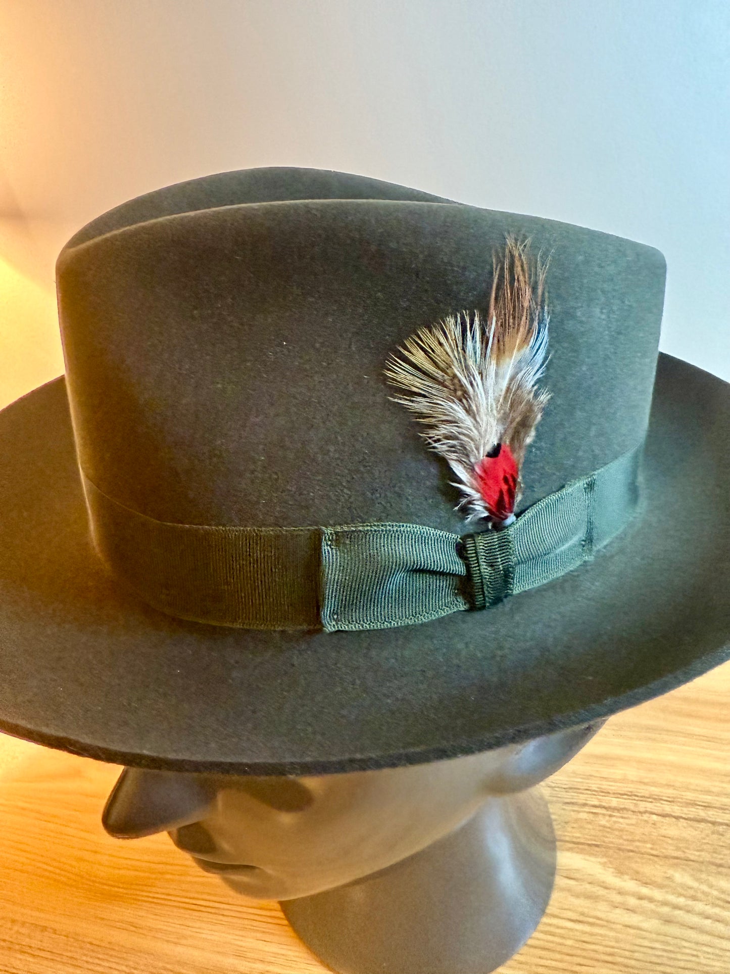 Man fashion hat / Sage color / 59cm