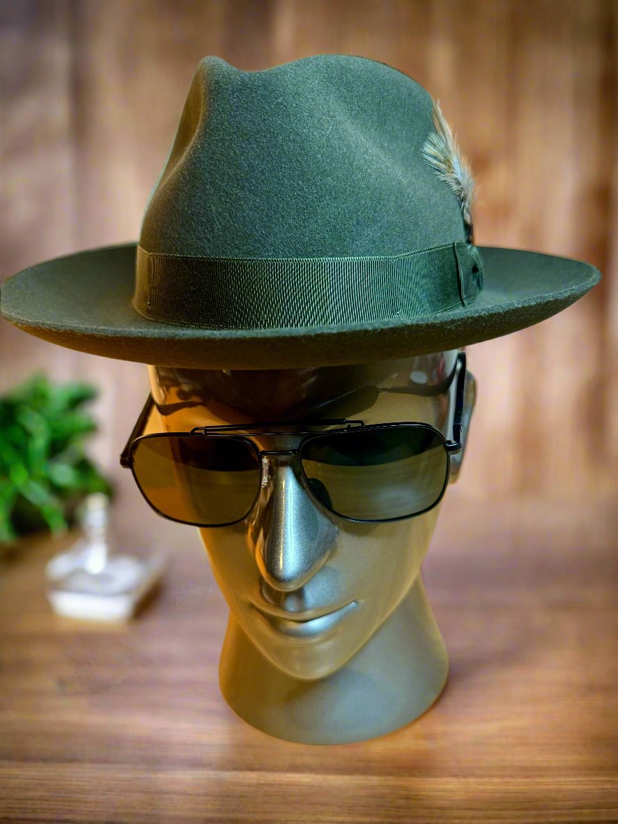 Man fashion hat / Sage color / 59cm