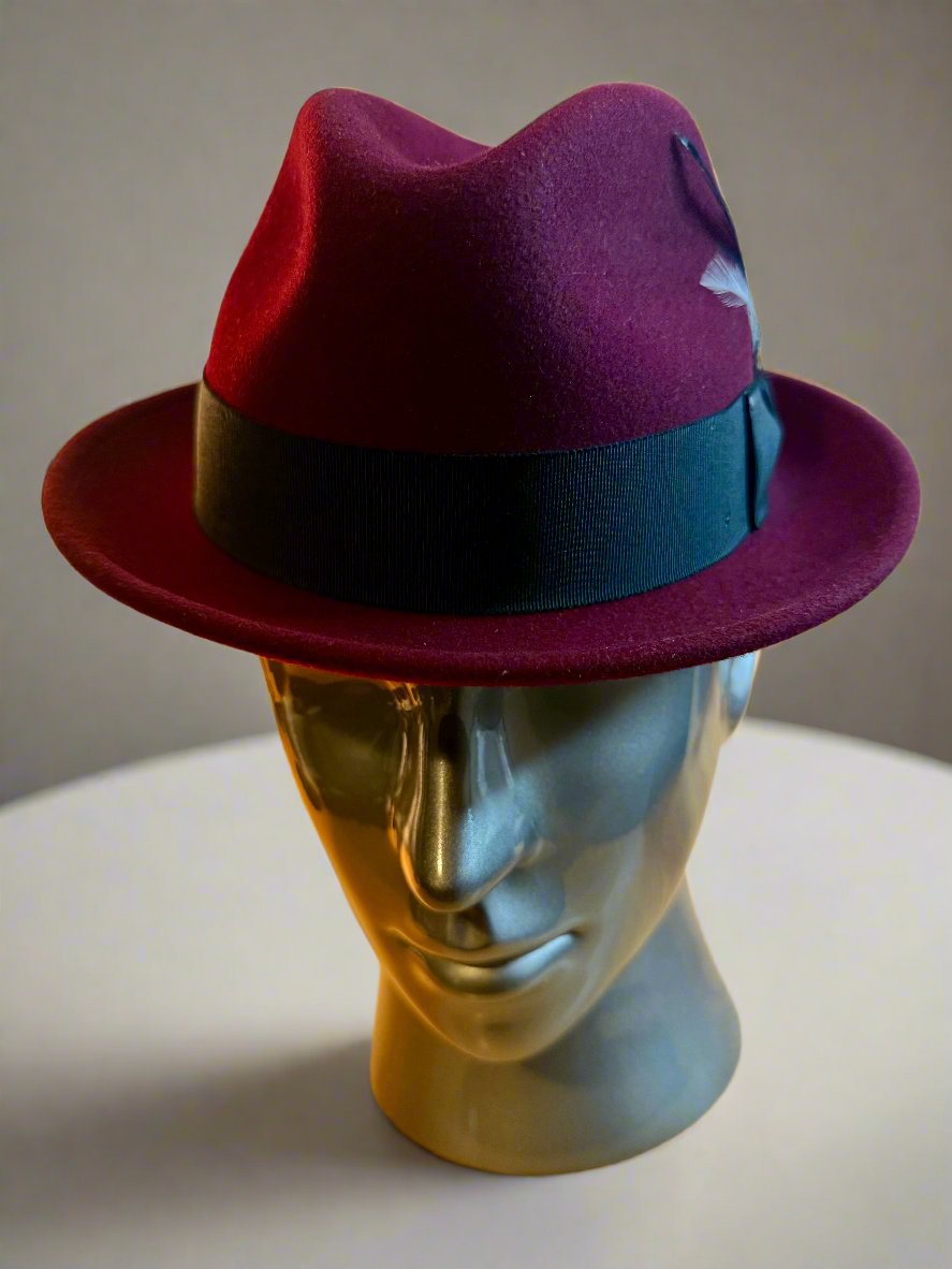 Man short brim hat