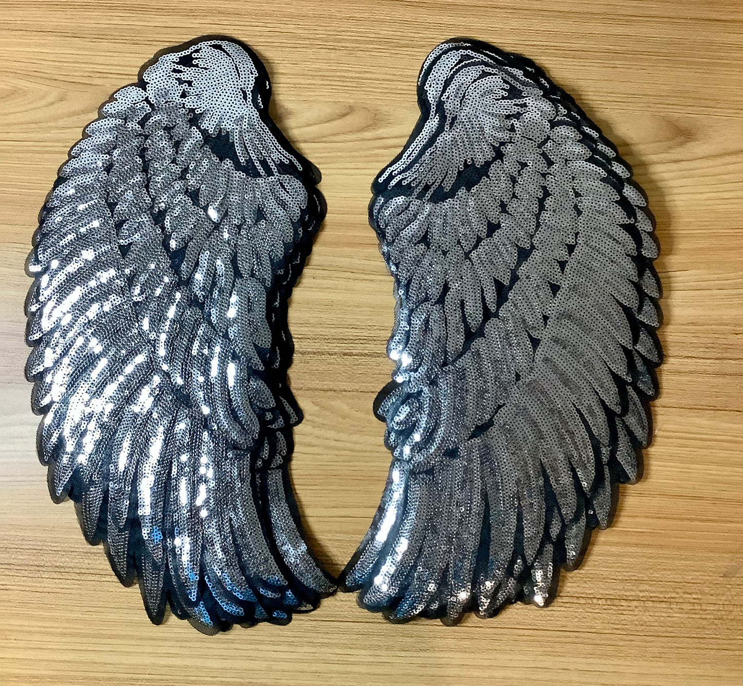 Angel Wings / Pair of Angel Wings / Large Sequin Wings iron on patch