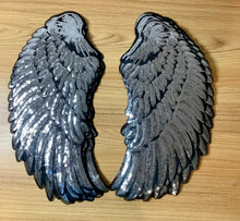 Load image into Gallery viewer, Angel Wings / Pair of Angel Wings / Large Sequin Wings iron on patch
