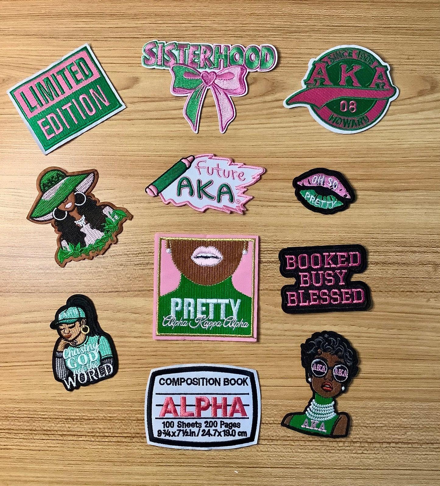 AKA Sorority Patch Set / Iron on patches