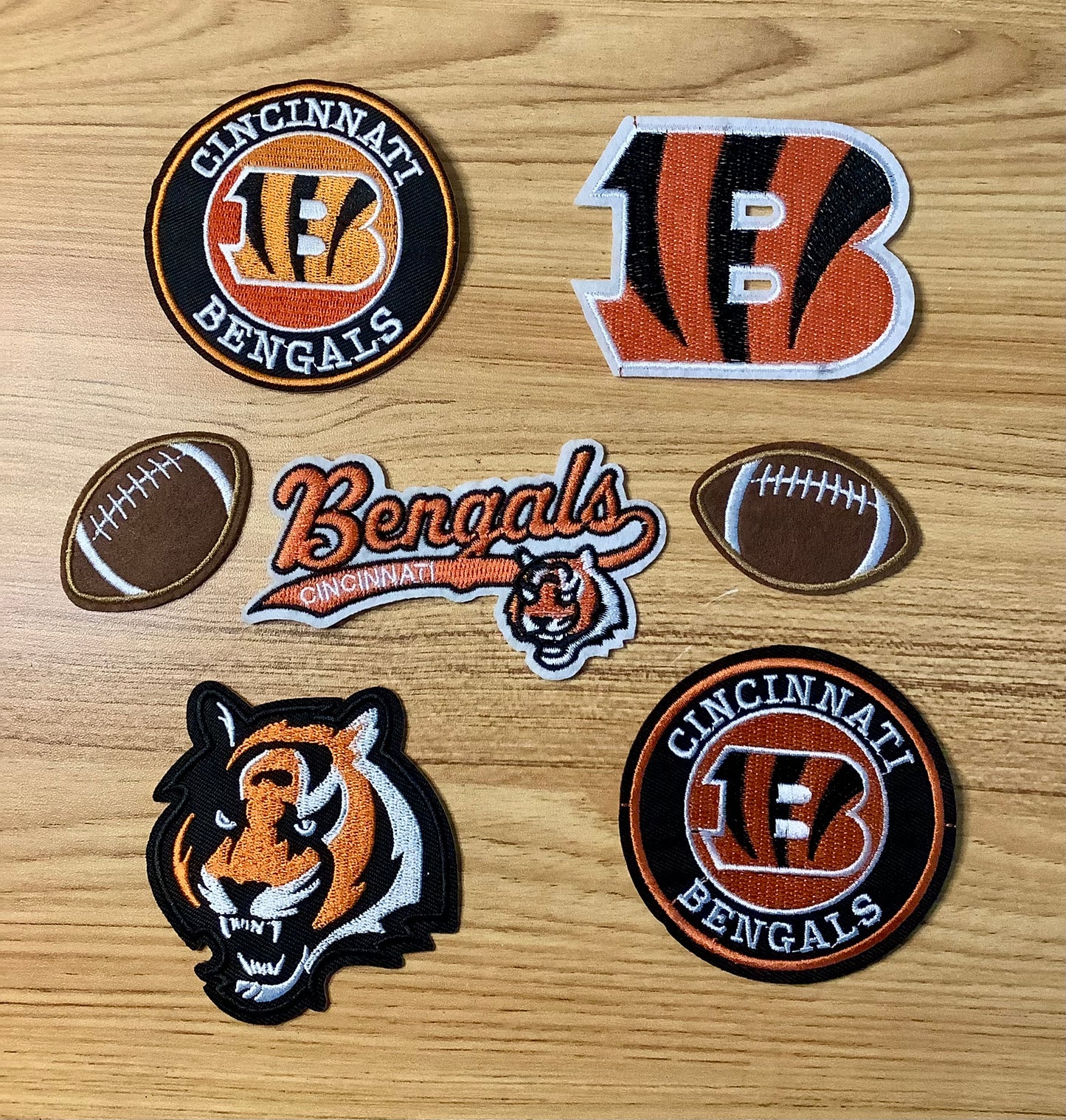 Cinncinati Bengals Patch Set / Iron on patches / Sport patches