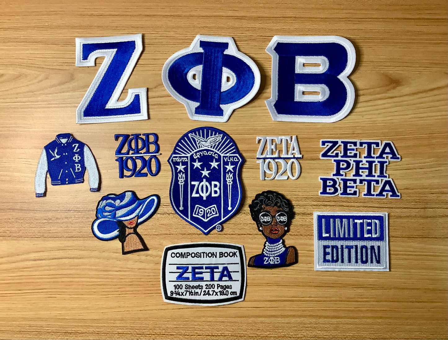 Zeta Phi Beta Patch Set / Iron patches
