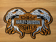Load image into Gallery viewer, Harley Davidson Eagles Motorcycles Iron-On Patches - Orange
