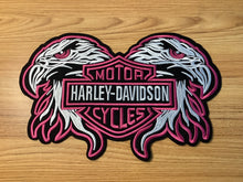 Load image into Gallery viewer, Harley Davidson Eagles Motorcycles Iron-On Patches - Pink
