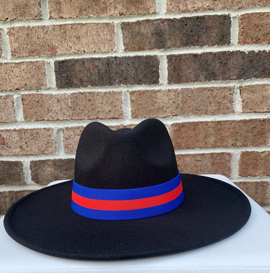 Blue and Red Hatband