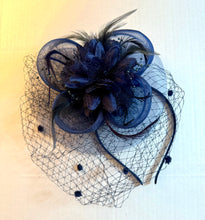 Load image into Gallery viewer, Fascinators with mesh veil / 11 different colors
