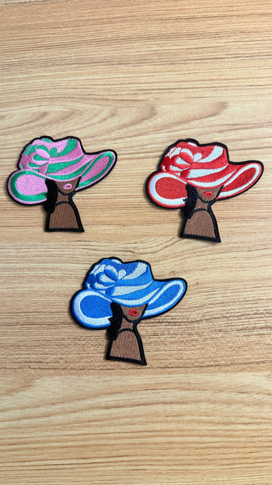Sorority Patches / Stylish Woman Silhouette Iron-On Patch / Sew-on / glue on