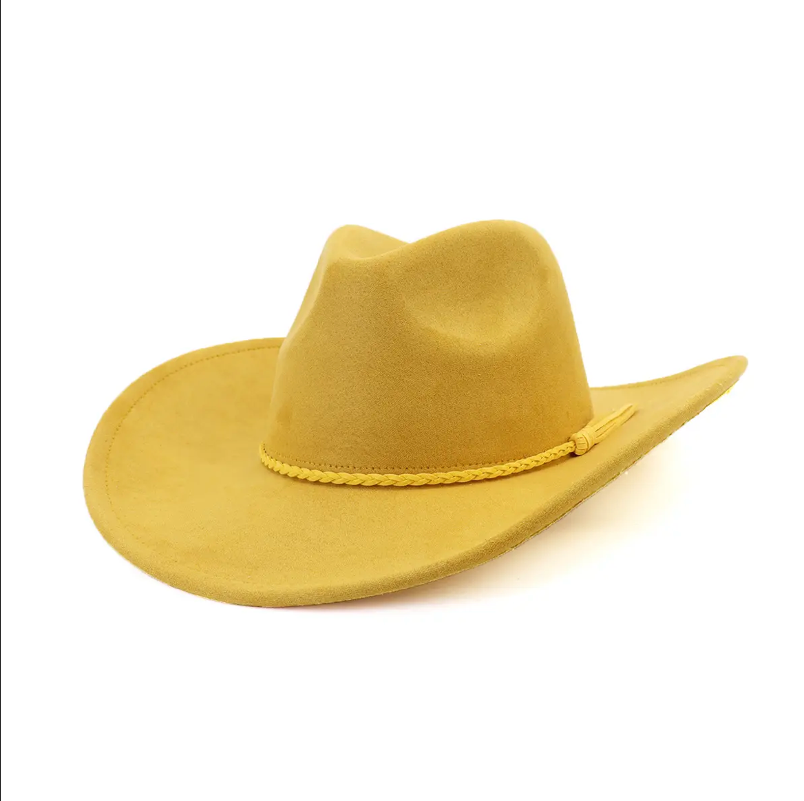 Cowboy hat / Yellow western hat / cowgirl hat / suede material